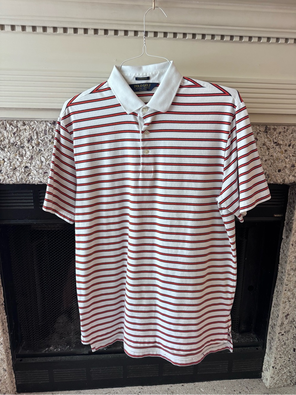Ralph Lauren White Polo with Red Stripes